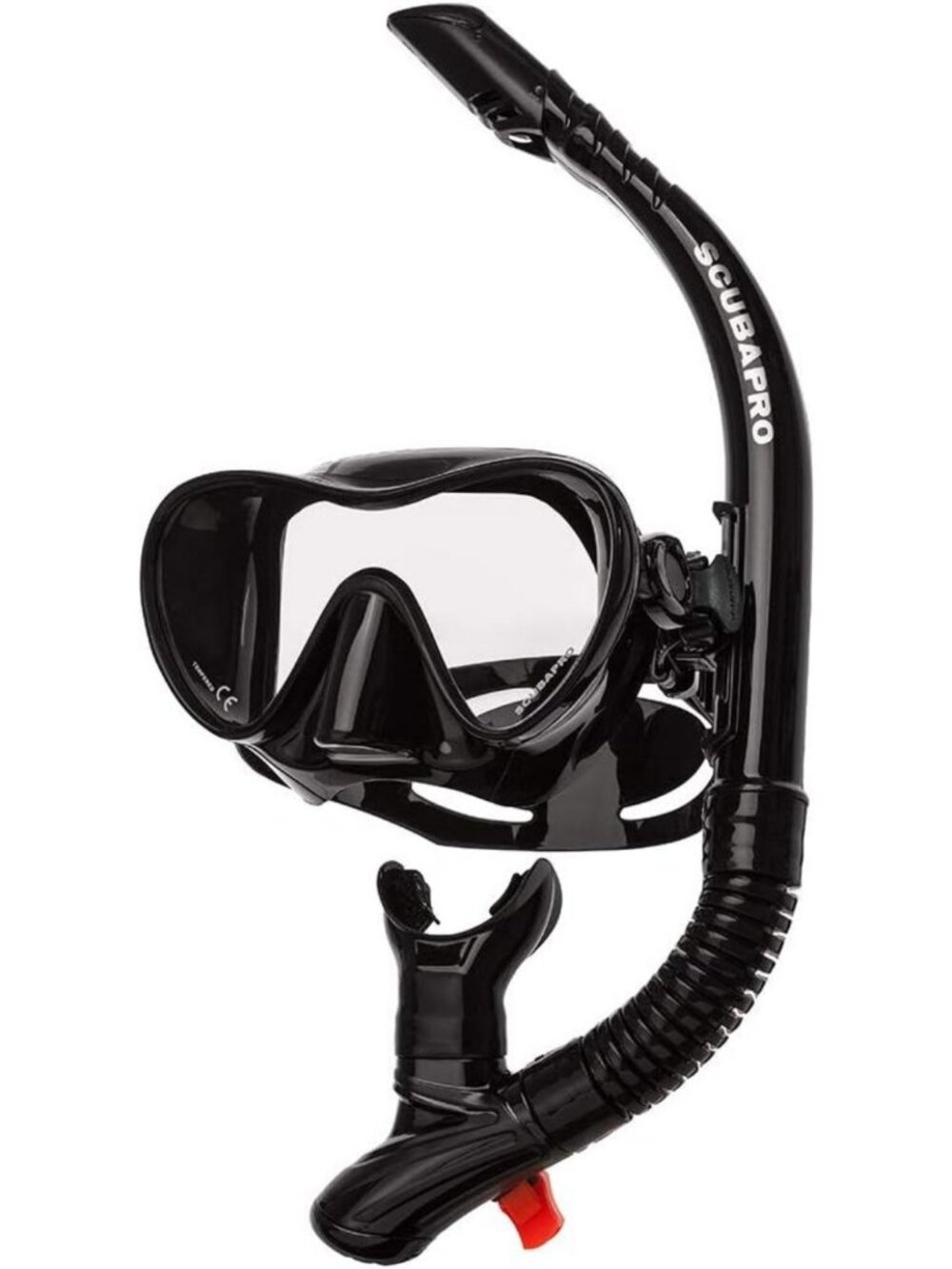 Frameless Single Lens Scuba Mask & Snorkel Set with Splashguard & Purge Valve